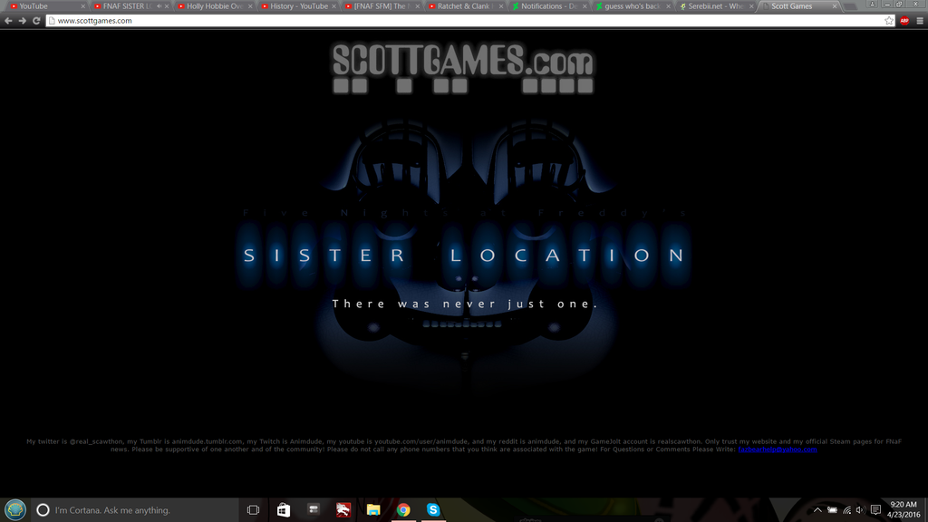 New Five Nights Game Announced, “Sister Location”