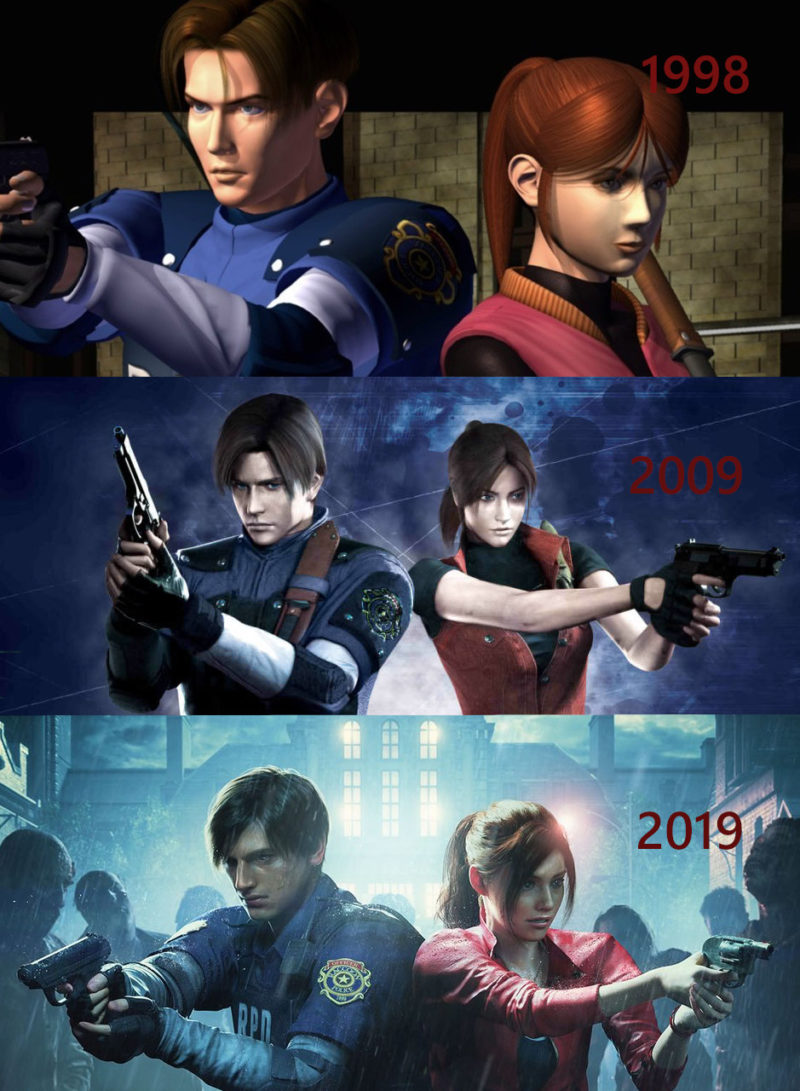 A fan cover for a RE2 Remake I made about 7 years ago VS the real thing  that's finally a reality : r/residentevil