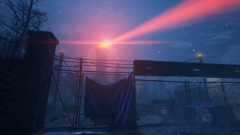 in sound mind exterior image showing a lighthouse off in the distance at night