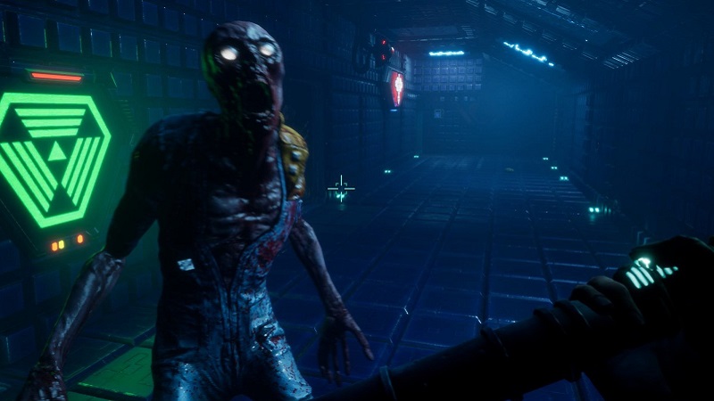 System Shock Remaster screenshot showing an screaming enemy approaching.