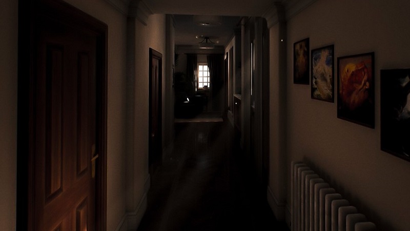 Screenshot from Luto showing a long P.T.-style corridor.