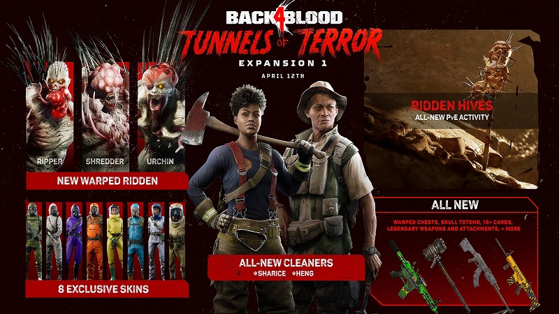 Back 4 Blood Tunnels of Terror promo image.