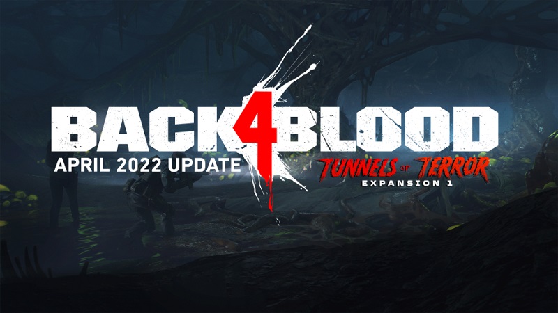 Back 4 Blood logo for the April "Tunnels of Terror" update.