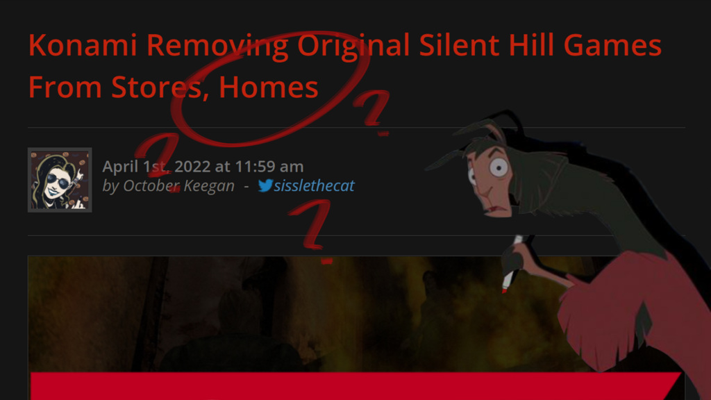April Fool’s! Konami Removing Original Silent Hill Games From Stores, Homes