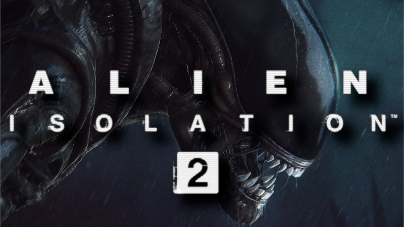 Alien Isolation 2: the game's logo with a drooling Xenomorph behind it.