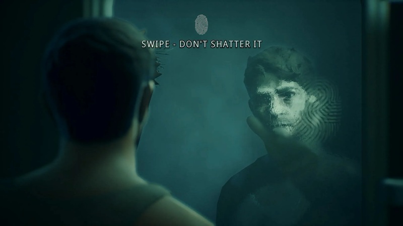 Onyx The Dark Grip: a man with short hair looks at a blurry reflection of himself in a mirror.