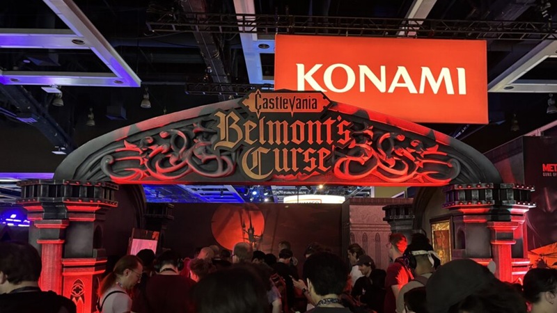 Pax West 2026: People crowding around the Castlevania Belmont's Curse booth.